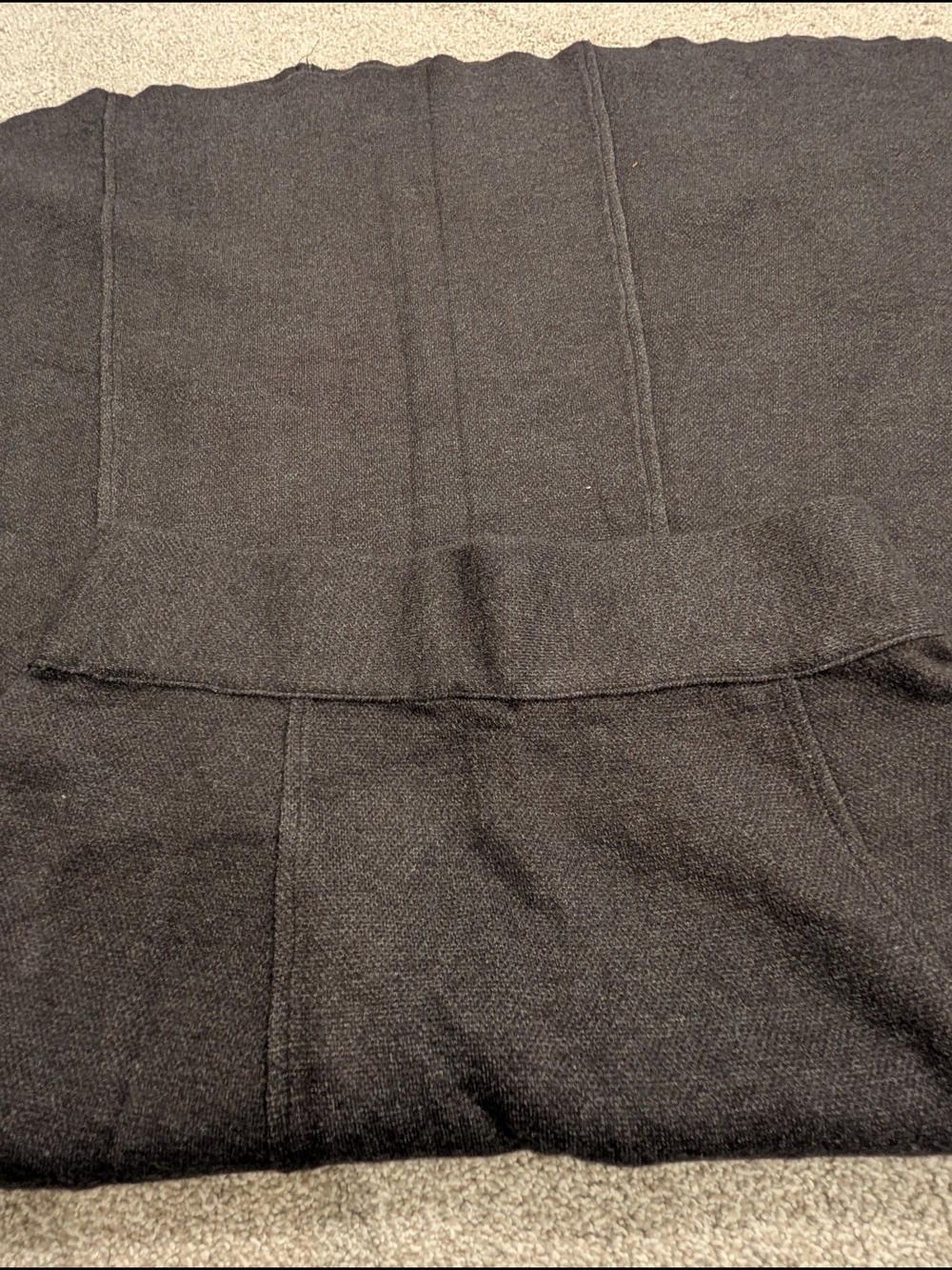 Zara Knit Charcoal Gray Midi Skirt, Medium - Picture 4 of 10